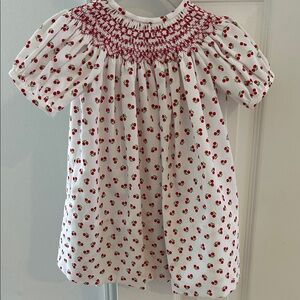 Charming Cherry Print Kids Formal Dress